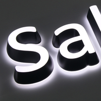 Logo personnalisé Commercial 3D LED Alphabet Acrylique Business Storefront Signage Shop Channel Publicité LED Lettre Enseigne