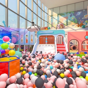 Indoor Playground Soft Play <b>Slide</b> Ball <b>Pool</b> Interactive Projection Building Blocks Customized Size/Design - Product Image 1