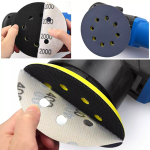 แผ่นขัดแบบห่วงตะขอขนาด5นิ้วของในสต็อกในประเทศเรา-24ชิ้นกระดาษทรายแบบเปียกแห้ง400-2000กรวด - Product Image 5
