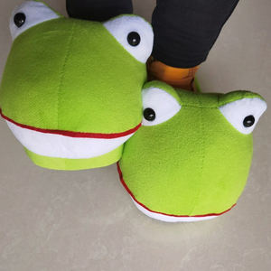 Chaussons en peluche super doux en forme de grenouille, mignons chaussons en peluche pour enfants, rembourrage en coton PP, personnalisable, confortable, peut être personnalisé - Product Image 5