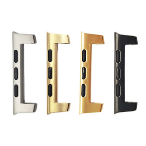 1 par de adaptadores de conector de correa de <span class=keywords><strong>reloj</strong></span> de acero inoxidable para <span class=keywords><strong>Apple</strong></span> <span class=keywords><strong>Watch</strong></span> de 41 mm, 45 mm, Ultra3 de 49 mm - Product Image 1