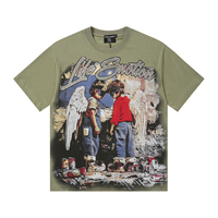 T-shirt pour homme Hip Hop, impression de dessin animé de haute qualité, mode décontractée, manches courtes, vente en gros MIXED EMOTION T-shirt pour homme