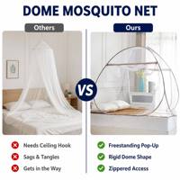 Moustiquaire de lit escamotable, tente moustiquaire double, tente de camping pliable et portable pour intérieur et extérieur