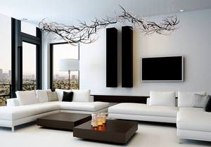 Decorazione moderna forcella per albero in vetro per hall Hotel con luce pendente personalizzata grande progetto lampadario a LED - Product Image 3