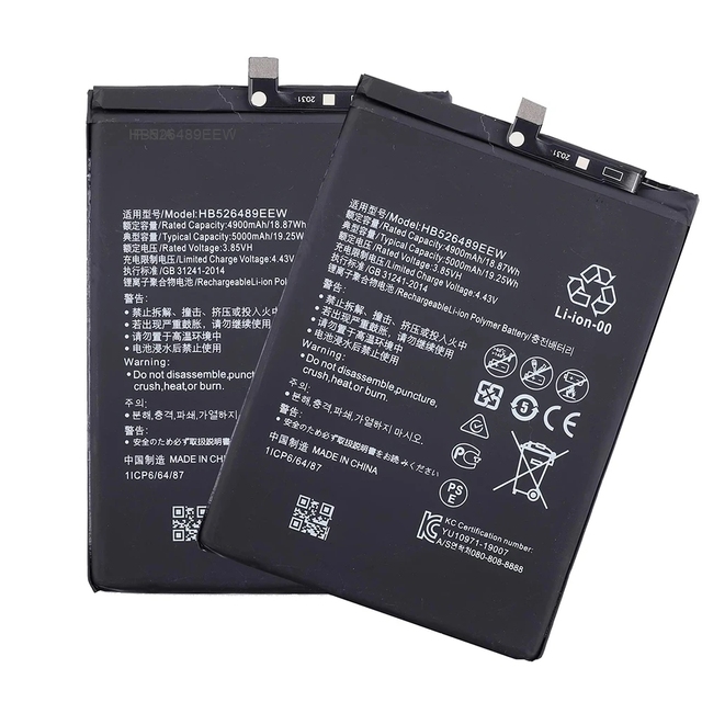 3.85V 5000mAh Replaceable Battery HB526489EEW for Huawei Y6p Enjoy 10e 9A 20/ 20 SE Li-thium Phone Battery