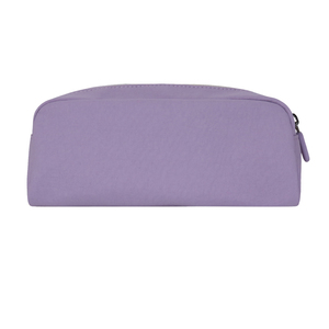 SENDA Trousse à crayons simple en nylon lavande format A5 résistante à l'eau avec fermeture éclair et patch de marque - Product Image 3