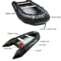 Bateau gonflable de pêche en caoutchouc, 270cm, en PVC, peut être personnalisé en gros