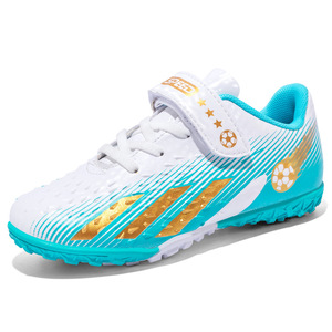 Zapatos de Fútbol para Niños, Parte Superior Sintética, Suela de Goma, Azul y Negro, Tacos para Entrenamiento en Interiores - Product Image 3