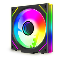 Ventilateur de boîtier Interstellar V2 120 mm PWM avec miroir infini central, éclairage ARGB en chaîne, ventilateur de refroidissement du châssis pour PC de bureau