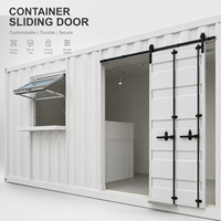 Panneau de porte décoratif inspiré des conteneurs en fer, personnalisé OEM, vente en gros, avec barres de verrouillage verticales pour supermarchés, ateliers et espaces commerciaux