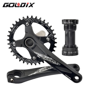 GOLDIX 104BCD Manivelle de vélo de montagne en alliage d'aluminium à dents larges et étroites 170/175 mm Plateau rond/ovale 32T-38T - Product Image 1