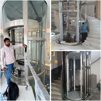 Ascenseur panoramique circulaire haut de gamme pour passagers, élévateur d'observation résidentiel sur mesure, fonctionnement silencieux pour villa privée