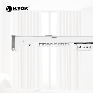 ระบบรางม่าน KYOK สีขาว พลาสติก ดีไซน์ทันสมัย ติดตั้งง่าย พร้อมขายึดผนัง - Product Image 1