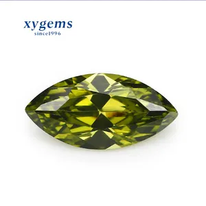 Factory Direct Fire Resist Peridot Stone Lab Olive Green Cubic Zirconia