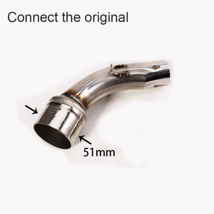 Para YAMAHA YZF R25 MT03 R3 <span class=keywords><strong>MT</strong></span> <span class=keywords><strong>03</strong></span> de la bici de la suciedad de carreras de Moto <span class=keywords><strong>modificada</strong></span> Scooter silenciador de la motocicleta medio de Escape Moto tubo - Product Image 3