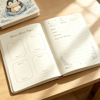 Livre de souvenirs personnalisé pour bébé, journal de la première année, carnet de souvenirs, cadeau de naissance