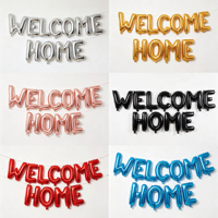 Ballon en aluminium de 16 pouces avec l'inscription « Bienvenue à la maison » - Parfait pour les fêtes de famille en période des fêtes, ballons en Mylar