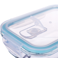 Récipient multifonctionnel de stockage des aliments de cuisine au micro-ondes en verre borosilicate avec couvercle à emporter