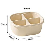 Boîte de conservation alimentaire en silicone avec couvercle, compatible micro-ondes/congélateur/four, empilable, pour repas, collations et restes