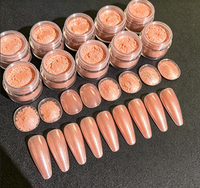 Poudre de Pigment Aluminium Métallique 9D Scintillant Orange Corail 5-100 Microns GuanZun pour Vernis à Ongles Gel Salon DIY Manucure