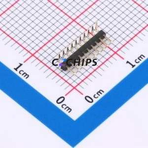 HX PZ1.0-1x10P WZ-AM Pin Header Bent Lead Through Hole,P=1mm Connector 1x10P 1mm Pin Header Right Angle Insert - Product Image 1