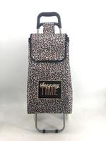 Nouveau gros imprimé léopard Personal Shopping Trolley avec sac