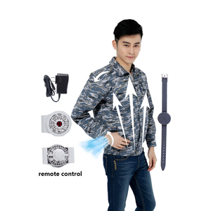 Été hommes respirant contrô<span class=keywords><strong>le</strong></span> sans fil vêtements de refroidissement Air conditionné <span class=keywords><strong>veste</strong></span> de sécurité de refroidissement - Product Image 3