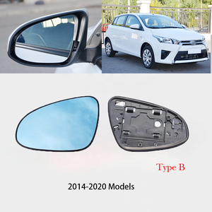 1 Par de Espejos Retrovisores Laterales con Lente de <span class=keywords><strong>Cristal</strong></span> Azul para <span class=keywords><strong>Toyota</strong></span> <span class=keywords><strong>YARiS</strong></span> 2008-2020, Vista Gran Angular, Antideslumbrante, Espejos Retrovisores Calefactables para Automóvil - Product Image 3