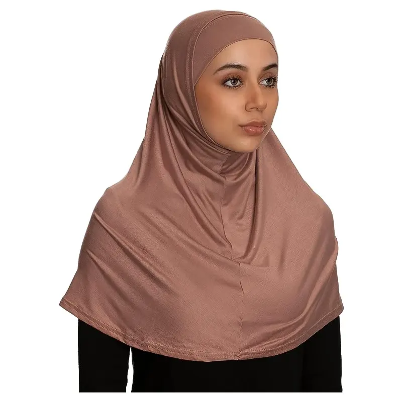 Sport islamico due pezzi morbido modal stretch head nikab con tubo cofano istantaneo sotto sciarpa veli per le donne musulmane hijab sciarpa