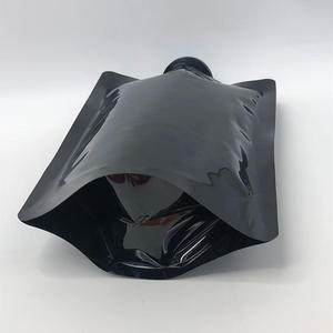 Emballage noir brillant personnalisé sac en plastique PE pochette debout avec grand bec pour jus boisson boisson liquide - Product Image 3