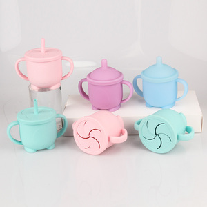 LFGB นำมาใช้ใหม่ Macaron สีซิลิโคนทารกขนมขบเคี้ยวถ้วยที่มีฝาปิด2 In 1<span class=keywords><strong>ขนม</strong></span>ขบเคี้ยวและเครื่องดื่มถ้วย - Product Image 5