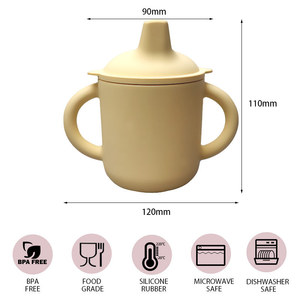 Vaso con boquilla de silicona de 180 ml, cuerpo recto de diámetro pequeño para bebés de 3 meses, 1-2 años - Product Image 5