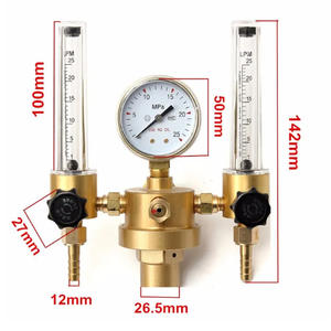 Medidores de Gas de Doble Flujo para Soldadura TIG con Regulador de Ar CGA580, Reductor de Presión de CO2 de Doble Tubo - Product Image 1