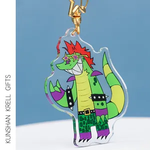 Llavero acrílico logotipo personalizado <span class=keywords><strong>anime</strong></span> llavero de plástico llavero acrílico personalizado encantos de plástico impreso llavero - Product Image 1