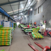 Sac tissé en PP transparent jaune et rouge de 60x90cm pour carottes et pommes de terre, capacité 25kg/50kg, idéal pour l'agriculture et l'épicerie