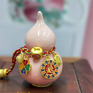 Vente en gros Ruyi Céramique Gourde Ornements suspendus Boule de Noël Décoration d'arbre pour les fabricants de voitures Boule de Noël et ornements d'arbre - Product Image 6