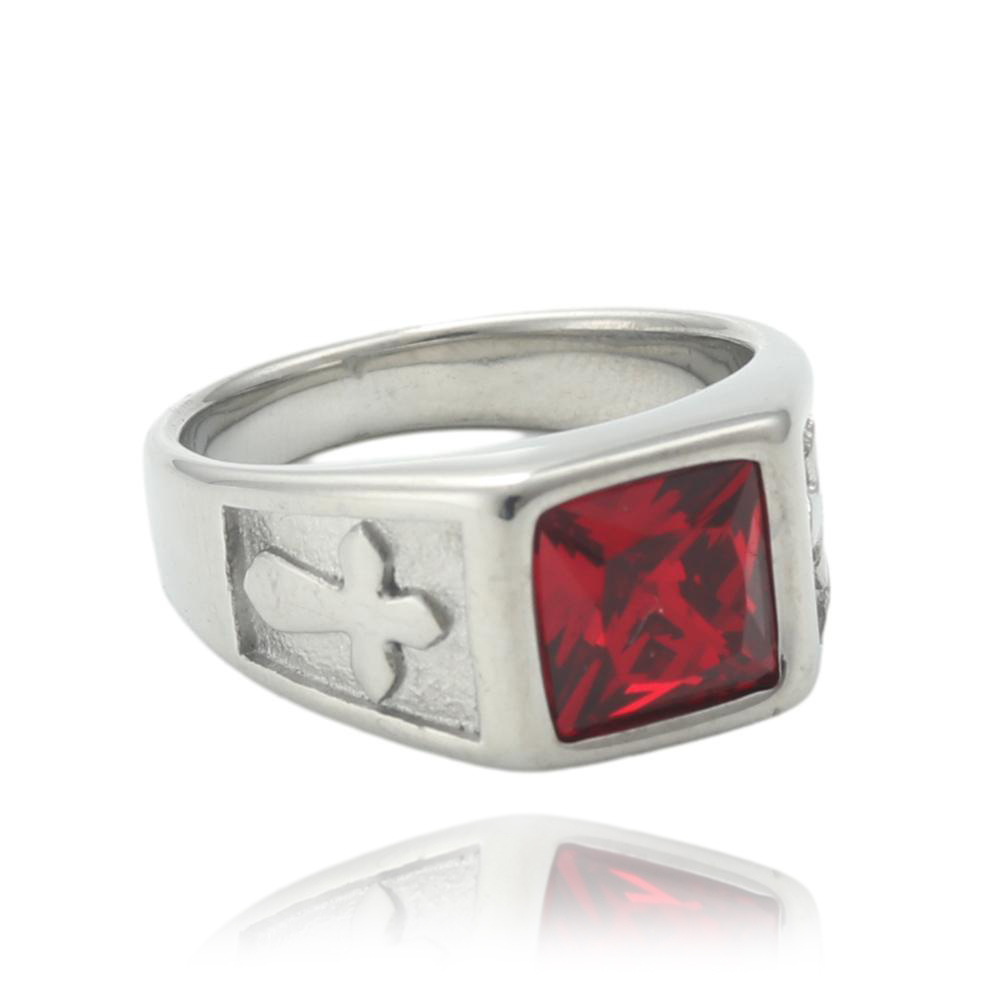 Steel-colored red stone