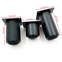 Pieds de table réglables en acier inoxydable noir mat Wejoy 5cm 8cm 10cm