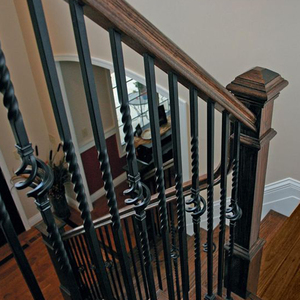 HUAART Bán Chạy Nhất Dầu Chải Màu Sắt Rèn Cầu Thang Lan Can 12 "Đồng Bằng Ống Lan Can Xoắn Picket Giỏ Trục Chính - Product Image 6