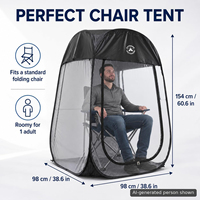 Tente de sport pop-up, abri transparent imperméable pour 1 personne |   Abri imperméable en PVC transparent pour une personne