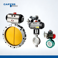Vanne papillon Carter en fonte WCB CF8CF3, type Wafer, à brides RF, électrique et pneumatique, Exd, haute température, haute pression, OEM