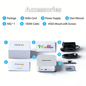 Mini PC de bajo precio para mostrador de caja, 24/7, mini PC de escritorio en línea para espacios <span class=keywords><strong>pequeños</strong></span>, <span class=keywords><strong>CPU</strong></span> Intel N95, 12GB LP DDR5 RAM, wifi 5, para Windows 11 - Product Image 6