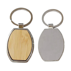 Thăng hoa trống số lượng lớn kinh doanh tùy chỉnh Keytag khắc Dây Móc Khóa Porte Clef personalisable Kim Loại Tùy chỉnh logo gỗ Keychain - Product Image 2