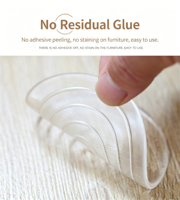 4 coussinets antidérapants pour pieds de chaise, protecteurs de pieds de meubles en Silicone transparent, silencieux et lavables, pour canapé, lit, table basse, bureau