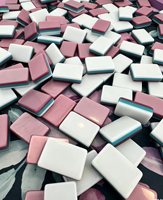 Funky Trade Custom 3-Layer Acrylic American Mahjong Tiles Premium US Mahjong Game Tiles untuk Hiburan Santai Dewasa.