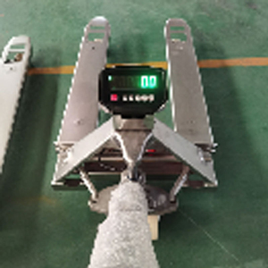 รถยกพาเลทสแตนเลสพร้อมเครื่องชั่งดิจิตอล 2 ตัน สำหรับคลังสินค้า - Product Image 4