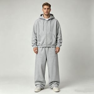 Pantalons de jogging pour hommes en coton French Terry personnalisés, avec cordon de serrage, style décontracté - Product Image 2