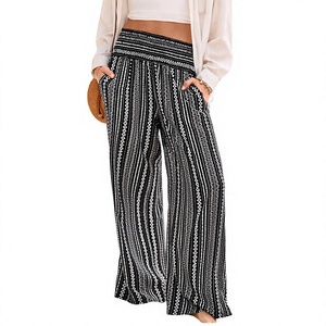 Pantalones de Mujer ODM de Algodón de Pierna Ancha Recta de Cintura Alta Elástica, Holgados e Informales, Colección Otoño-Invierno 2026 - Product Image 3
