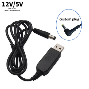 Cavo di alimentazione USB 2.0 da 5V a 12V con connettore DC 5.5x2.1/2.5mm, ricarica rapida <span class=keywords><strong>e</strong></span> conduttore in rame puro - Product Image 5