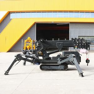 Hidrolik teleskopik Boom <span class=keywords><strong>Lift</strong></span> desain kekuatan tinggi <span class=keywords><strong>3</strong></span> Ton Diesel laba-laba kasar Crawler derek untuk Angkat Berat - Product Image 6